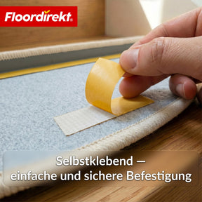 Stufenmatte | Monaco | Rutschhemmende Treppenmatte aus Polypropylen, robust, schalldämmend & pflegeleicht in halbrunder Form