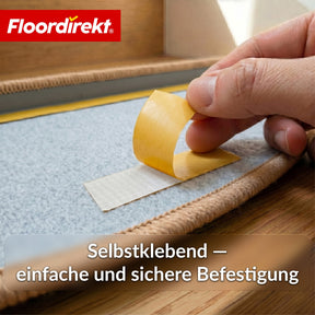 Stufenmatte | Monaco | Rutschhemmende Treppenmatte aus Polypropylen, robust, schalldämmend & pflegeleicht in halbrunder Form