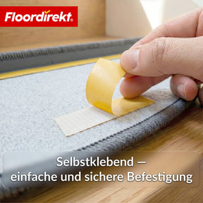 Stufenmatte | Monaco | Rutschhemmende Treppenmatte aus Polypropylen, robust, schalldämmend & pflegeleicht in halbrunder Form
